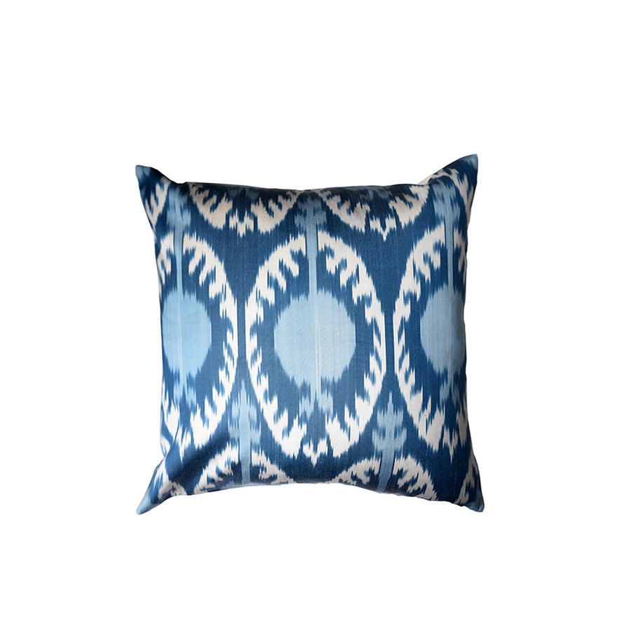 Light & Dark Blue Silk Cushion