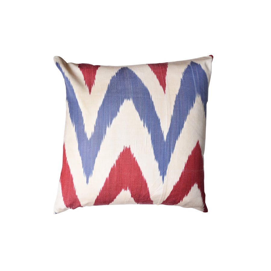 Red, White & Blue Silk Cushion