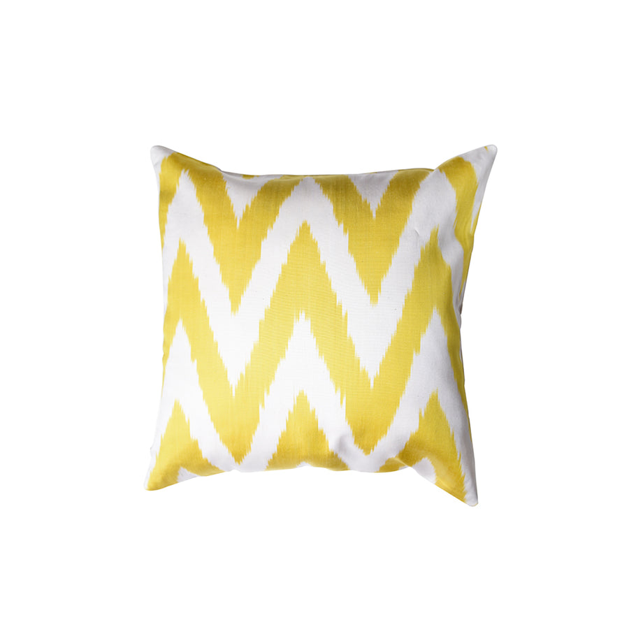 Electric Yellow Silk Cushion