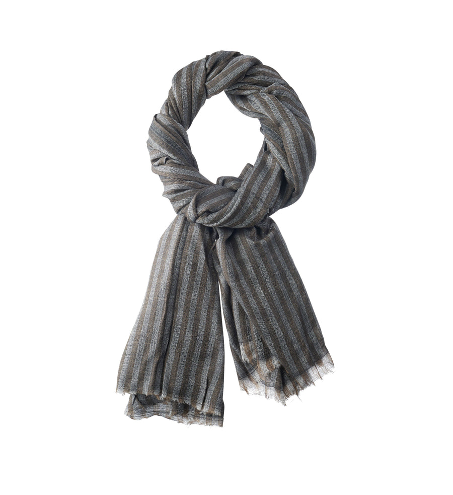 Shawl Grey Dark Grey Stripe